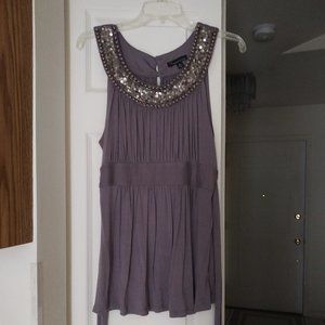 Forever 21 Taupe Embellished Top - M